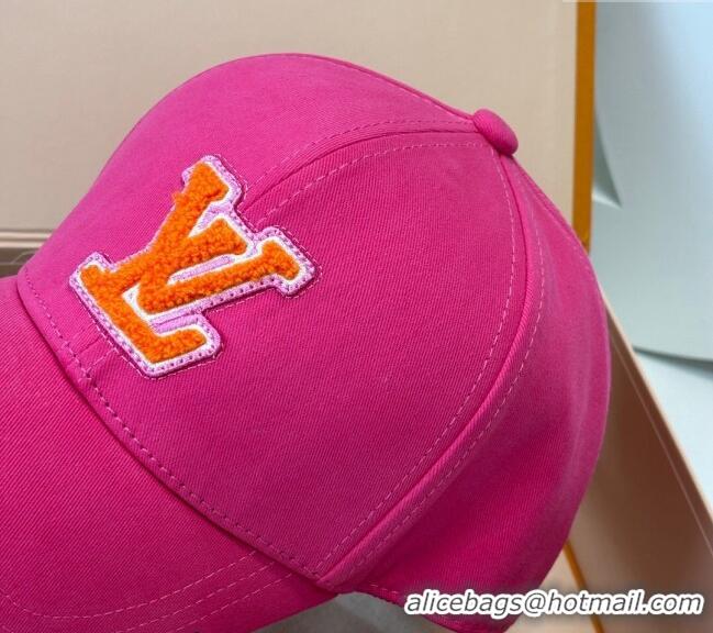 Top Quality Louis Vuitton LV Baseball Hat 071001 Dark Pink 2024