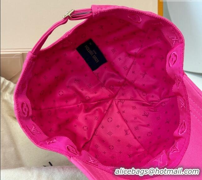 Top Quality Louis Vuitton LV Baseball Hat 071001 Dark Pink 2024