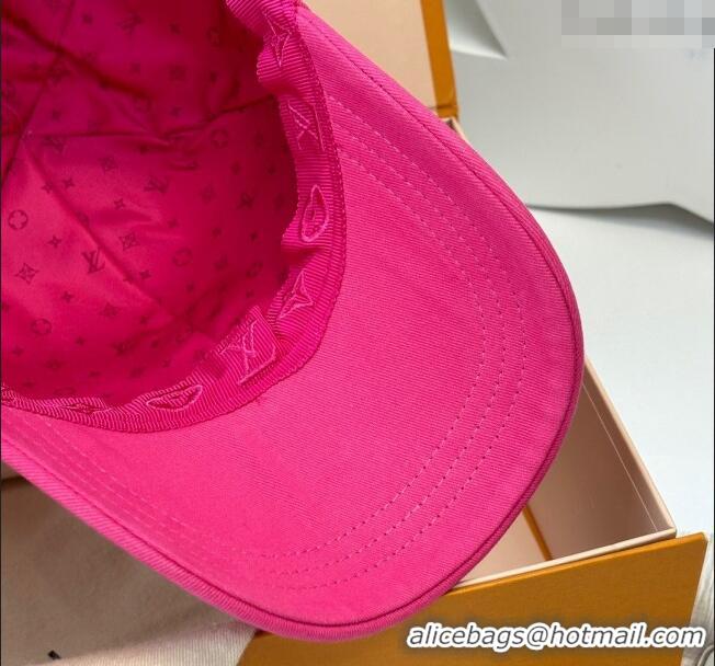 Top Quality Louis Vuitton LV Baseball Hat 071001 Dark Pink 2024