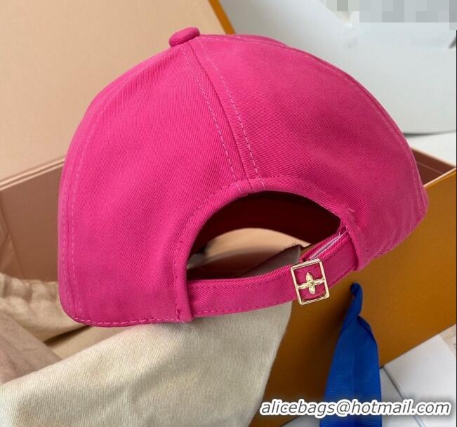 Top Quality Louis Vuitton LV Baseball Hat 071001 Dark Pink 2024