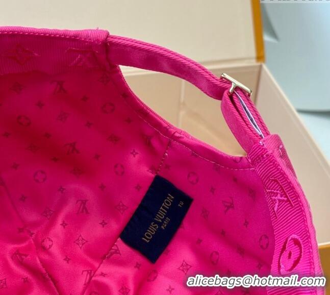 Top Quality Louis Vuitton LV Baseball Hat 071001 Dark Pink 2024
