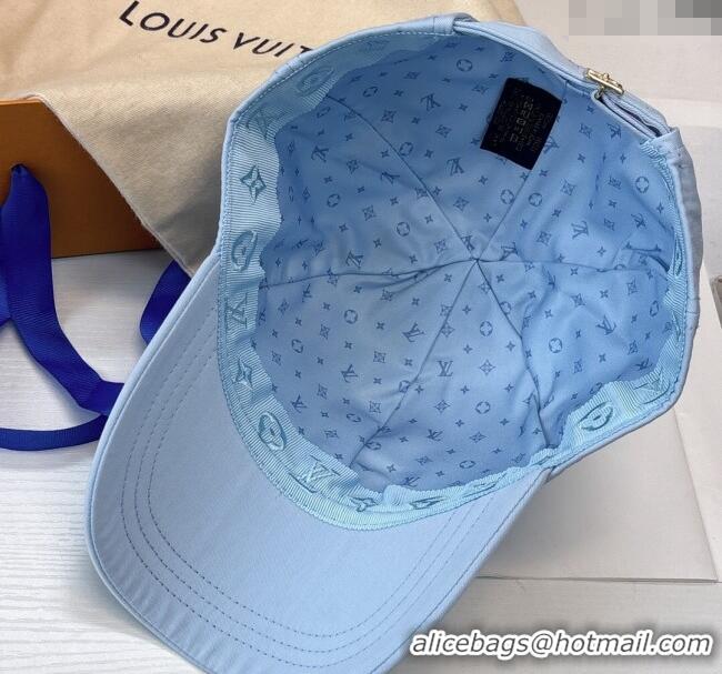 Top Design Louis Vuitton LV Baseball Hat 071001 Light Blue 2024