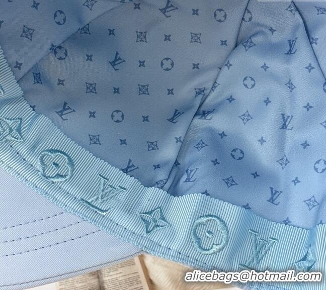 Top Design Louis Vuitton LV Baseball Hat 071001 Light Blue 2024