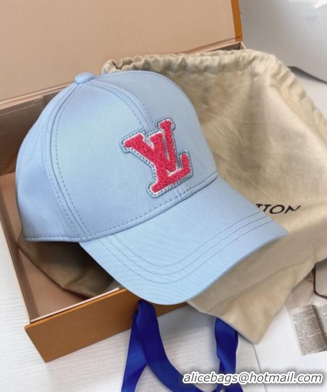 Top Design Louis Vuitton LV Baseball Hat 071001 Light Blue 2024