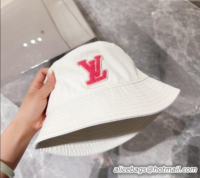 Original Cheap Louis Vuitton LV Bucket Hat 071001 White 2024