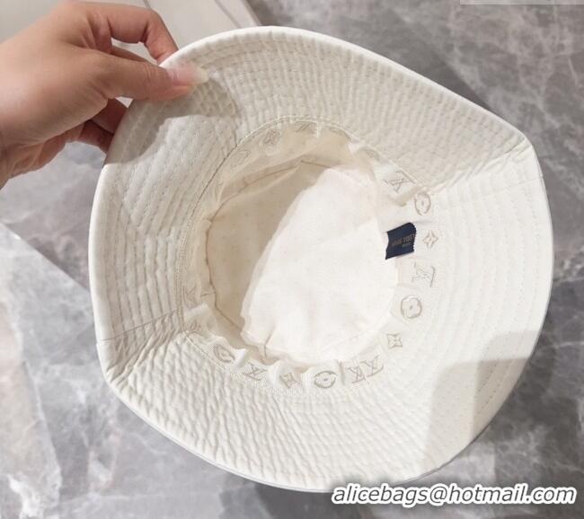 Original Cheap Louis Vuitton LV Bucket Hat 071001 White 2024