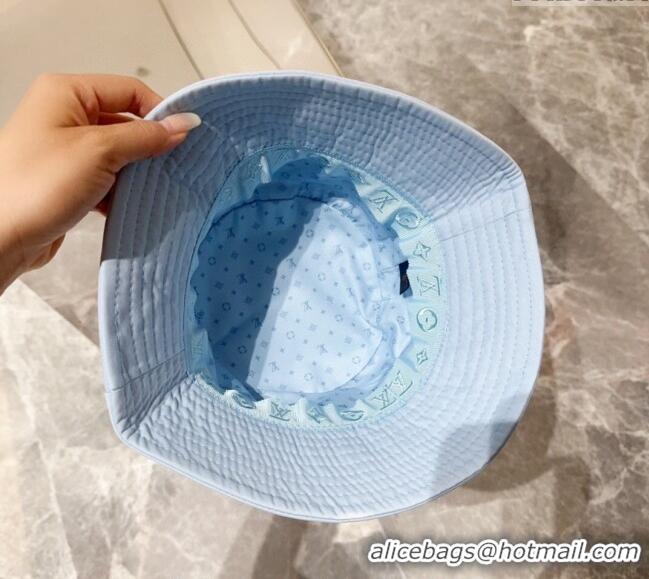 Top Design Louis Vuitton LV Bucket Hat 071001 Light Blue 2024