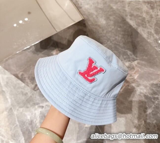 Top Design Louis Vuitton LV Bucket Hat 071001 Light Blue 2024