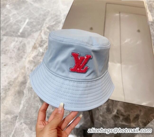 Top Design Louis Vuitton LV Bucket Hat 071001 Light Blue 2024