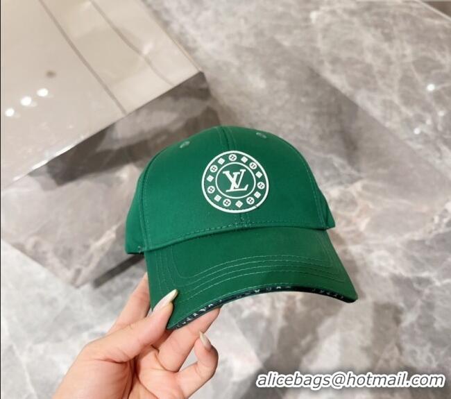 Market Sells Louis Vuitton Canvas Baseball Hat with LV Circle 10135 Green 2024