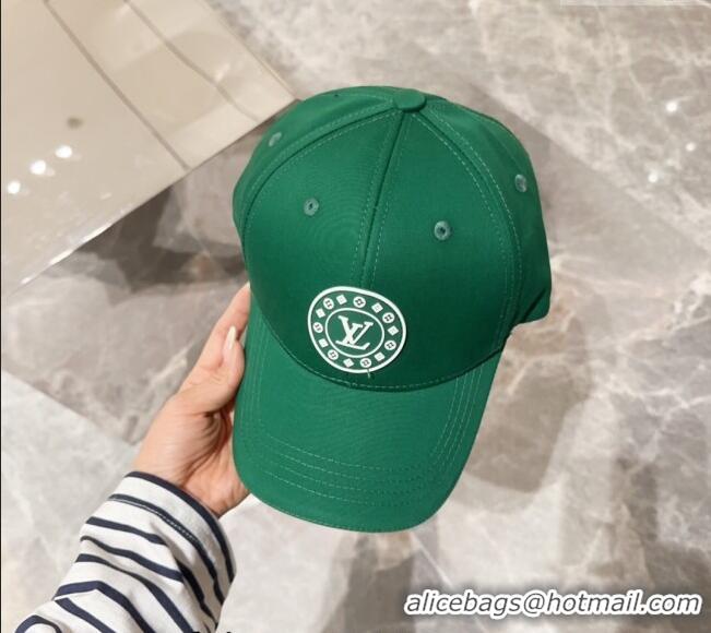 Market Sells Louis Vuitton Canvas Baseball Hat with LV Circle 10135 Green 2024