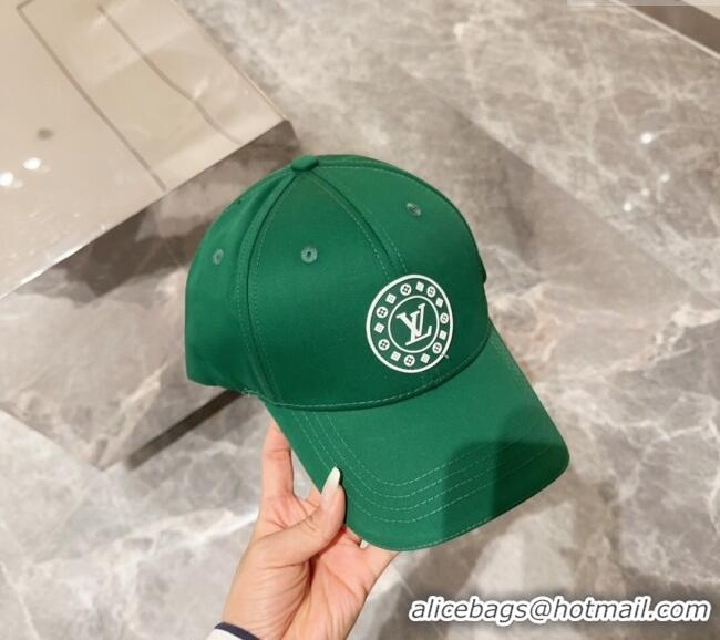 Market Sells Louis Vuitton Canvas Baseball Hat with LV Circle 10135 Green 2024