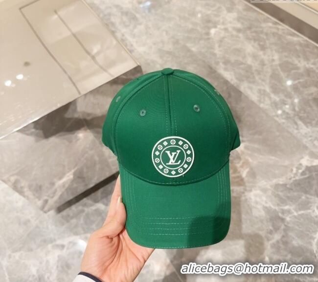 Market Sells Louis Vuitton Canvas Baseball Hat with LV Circle 10135 Green 2024