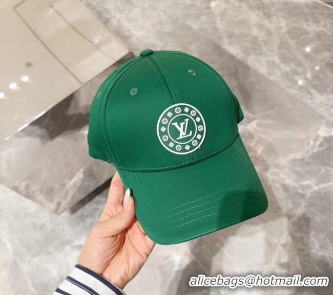 Market Sells Louis Vuitton Canvas Baseball Hat with LV Circle 10135 Green 2024