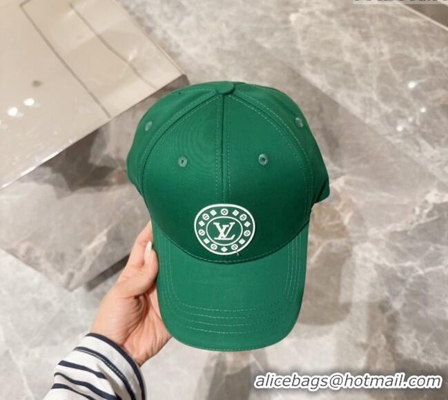 Market Sells Louis Vuitton Canvas Baseball Hat with LV Circle 10135 Green 2024