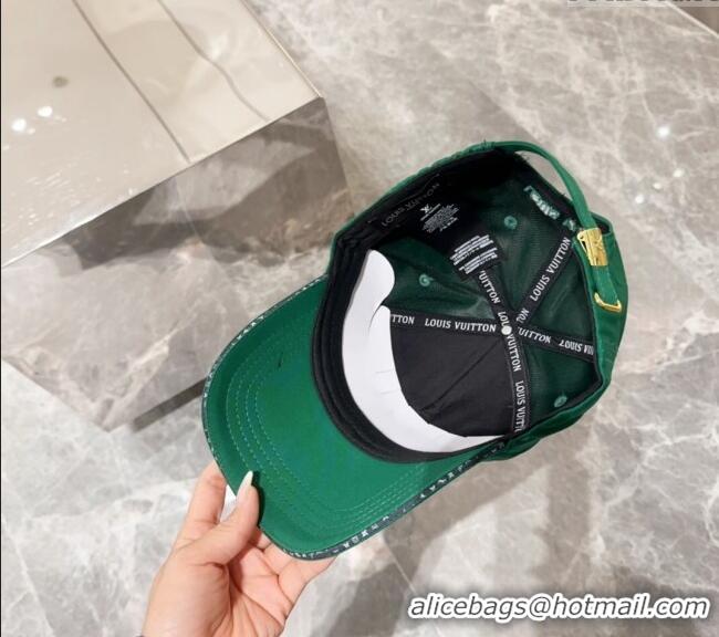 Market Sells Louis Vuitton Canvas Baseball Hat with LV Circle 10135 Green 2024
