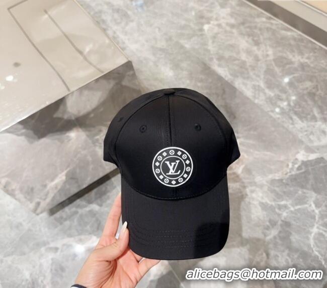 Buy Cheap Louis Vuitton Canvas Baseball Hat with LV Circle 10135 Black 2024