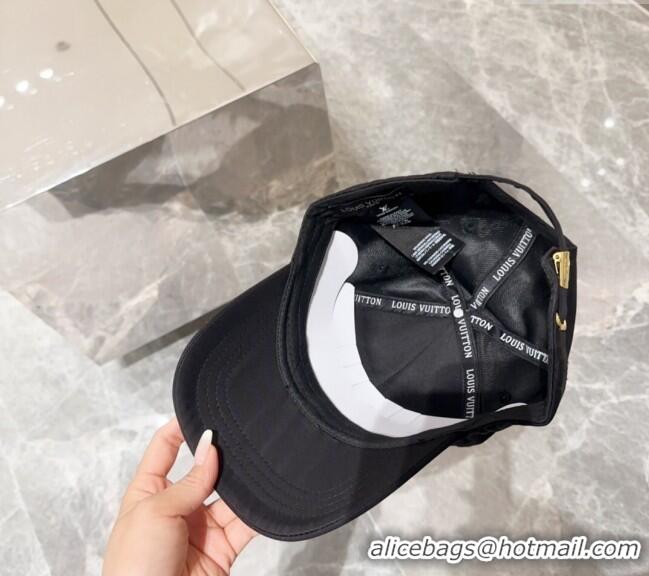 Buy Cheap Louis Vuitton Canvas Baseball Hat with LV Circle 10135 Black 2024