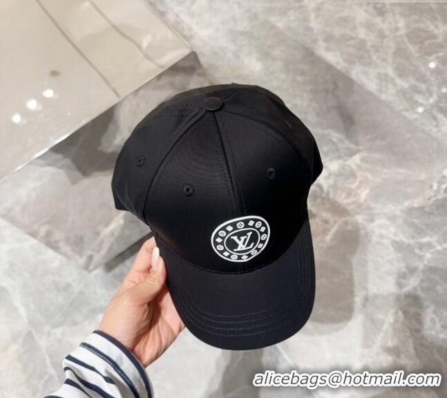 Buy Cheap Louis Vuitton Canvas Baseball Hat with LV Circle 10135 Black 2024