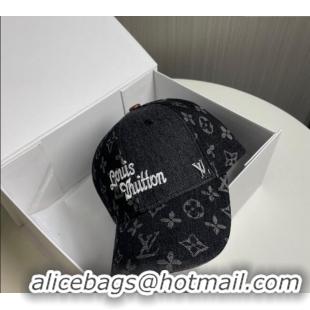 New Product Louis Vuitton Denim Baseball Hat 073001 Beige/Black 2024
