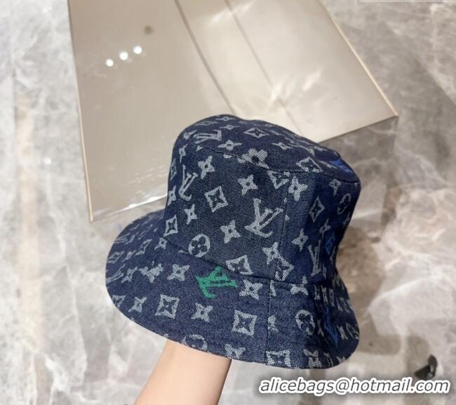 Well Crafted Louis Vuitton Denim Bucket hat LV082301 Light Blue 2024