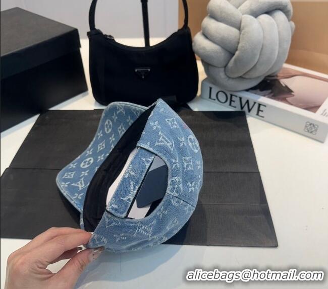 Luxury Classic Louis Vuitton Denim Baseball hat LV082303 Light Blue 2024
