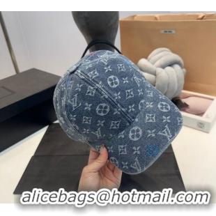 Market Sells Louis Vuitton Denim Baseball hat LV082303 Dark Blue 2024