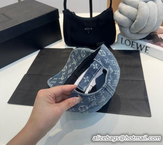 Market Sells Louis Vuitton Denim Baseball hat LV082303 Dark Blue 2024