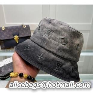 Top Quality Louis Vuitton Denim Gradient Hat 1129 Grey 2024