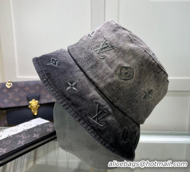 Top Quality Louis Vuitton Denim Gradient Hat 1129 Grey 2024