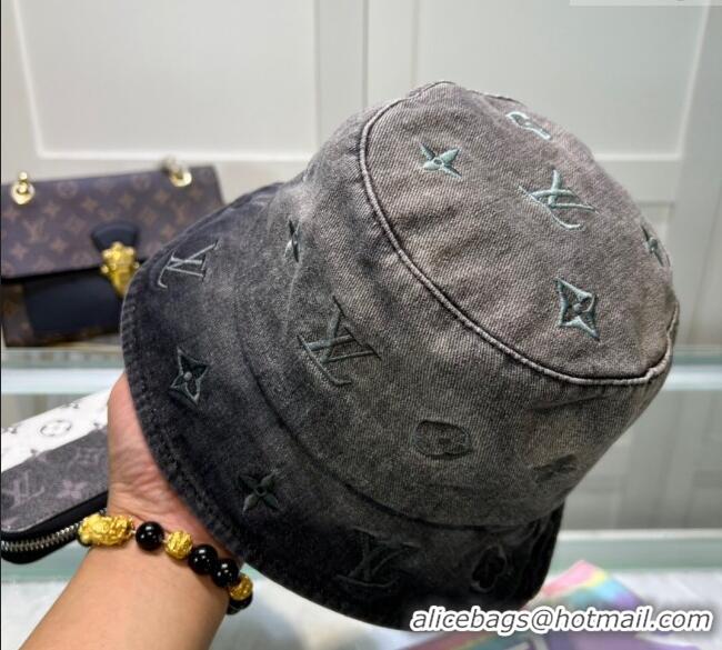 Top Quality Louis Vuitton Denim Gradient Hat 1129 Grey 2024