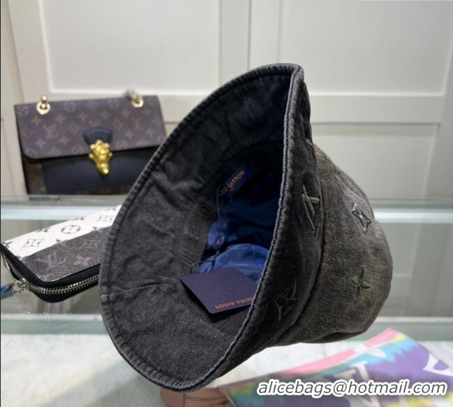 Top Quality Louis Vuitton Denim Gradient Hat 1129 Grey 2024