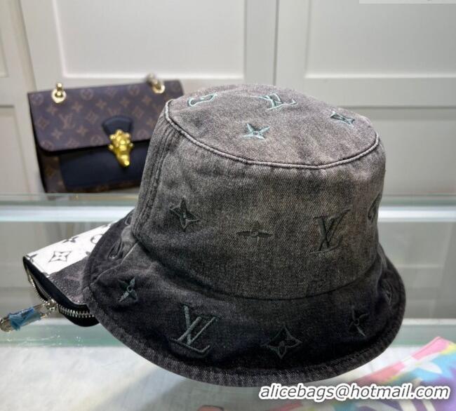 Top Quality Louis Vuitton Denim Gradient Hat 1129 Grey 2024