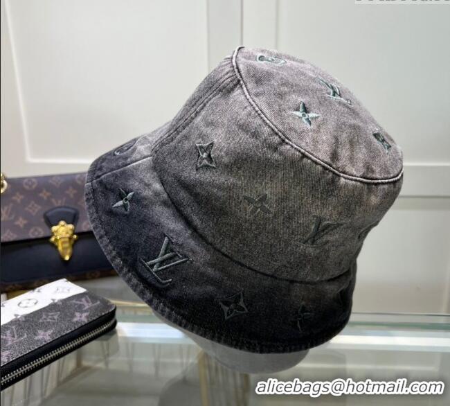 Top Quality Louis Vuitton Denim Gradient Hat 1129 Grey 2024