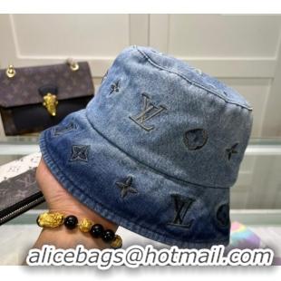 Best Grade Louis Vuitton Denim Gradient Hat 1129 Blue 2024