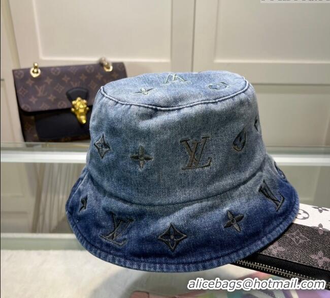 Best Grade Louis Vuitton Denim Gradient Hat 1129 Blue 2024