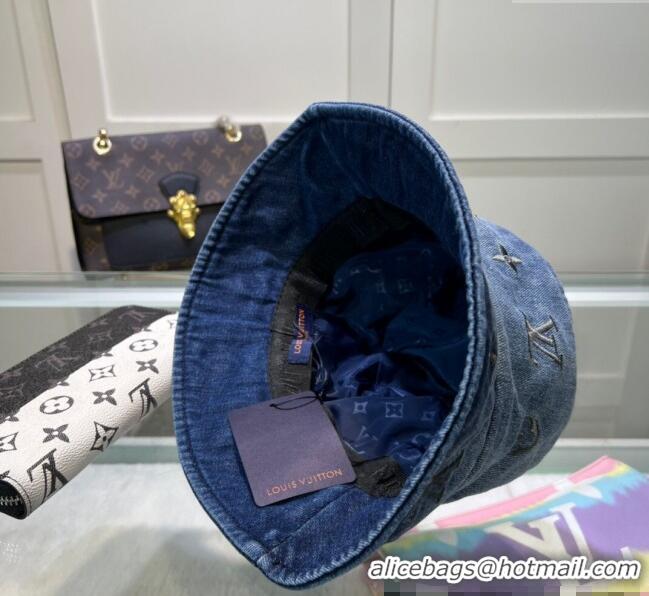Best Grade Louis Vuitton Denim Gradient Hat 1129 Blue 2024