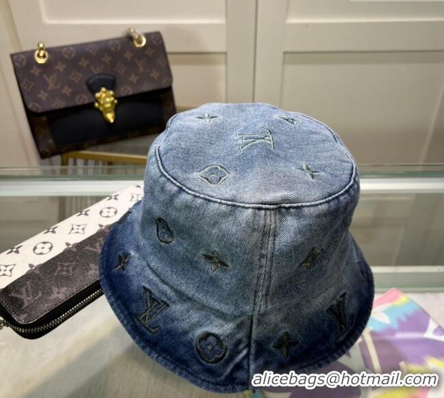 Best Grade Louis Vuitton Denim Gradient Hat 1129 Blue 2024