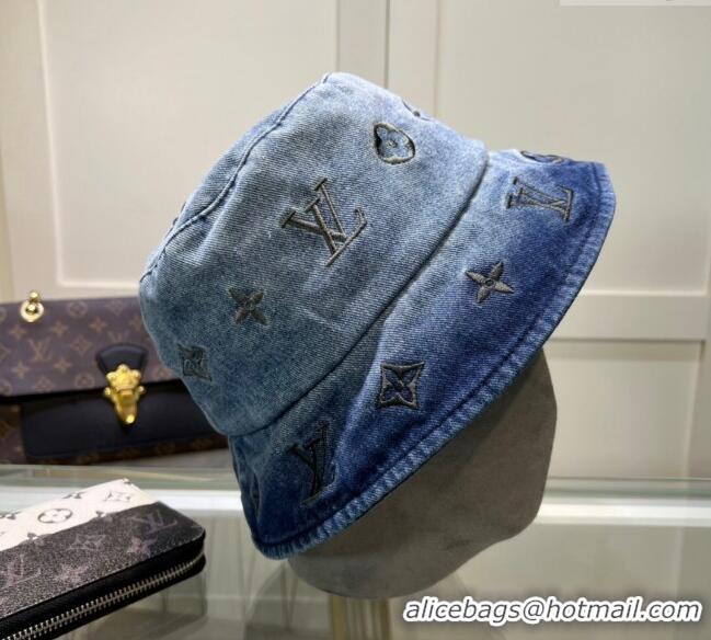 Best Grade Louis Vuitton Denim Gradient Hat 1129 Blue 2024