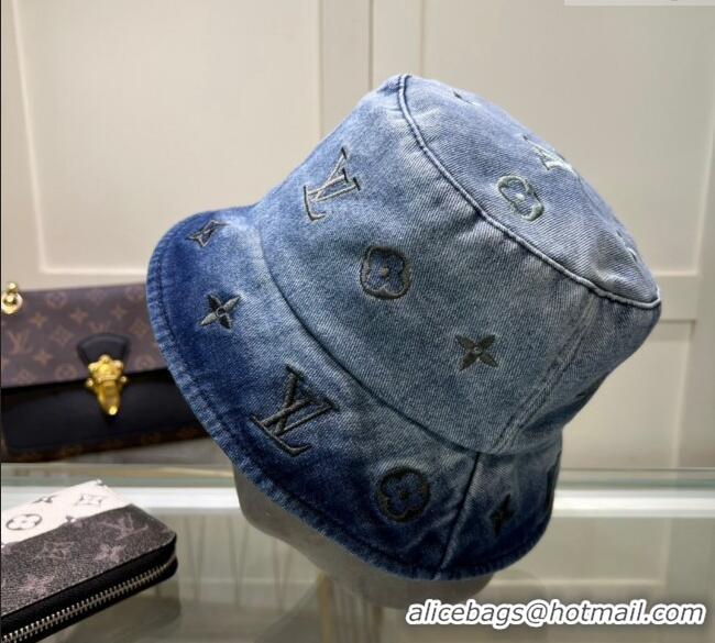 Best Grade Louis Vuitton Denim Gradient Hat 1129 Blue 2024