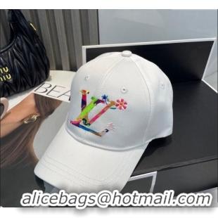 Classic Specials Louis Vuitton LV x TM Canvas Baseball Hat 17120 White 2025