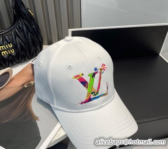 Classic Specials Louis Vuitton LV x TM Canvas Baseball Hat 17120 White 2025