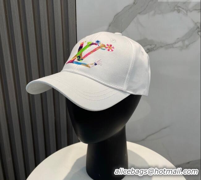 Classic Specials Louis Vuitton LV x TM Canvas Baseball Hat 17120 White 2025