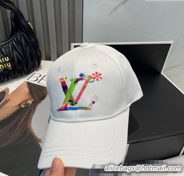 Classic Specials Louis Vuitton LV x TM Canvas Baseball Hat 17120 White 2025
