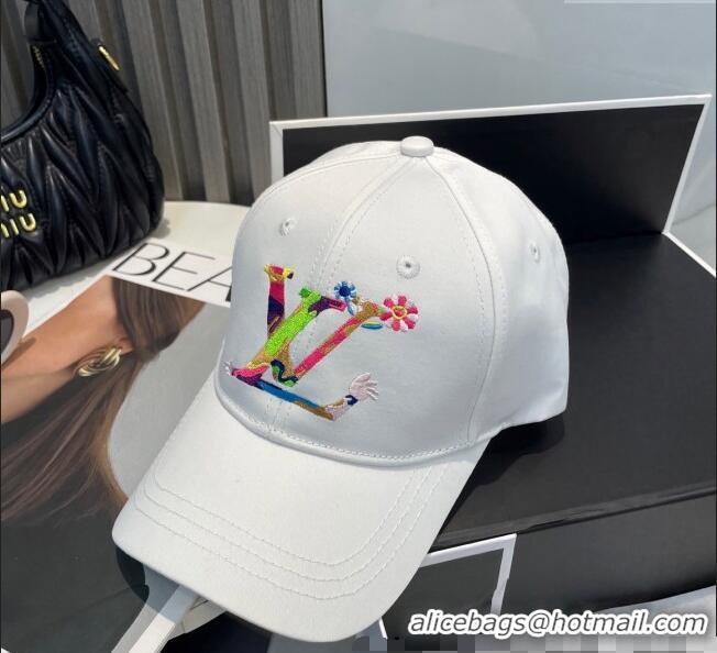 Classic Specials Louis Vuitton LV x TM Canvas Baseball Hat 17120 White 2025