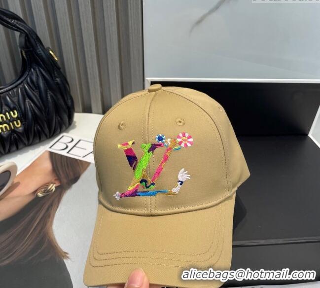 New Stylish Louis Vuitton LV x TM Canvas Baseball Hat 17120 Beige 2025