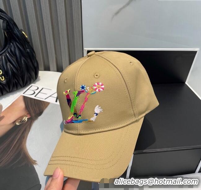 New Stylish Louis Vuitton LV x TM Canvas Baseball Hat 17120 Beige 2025