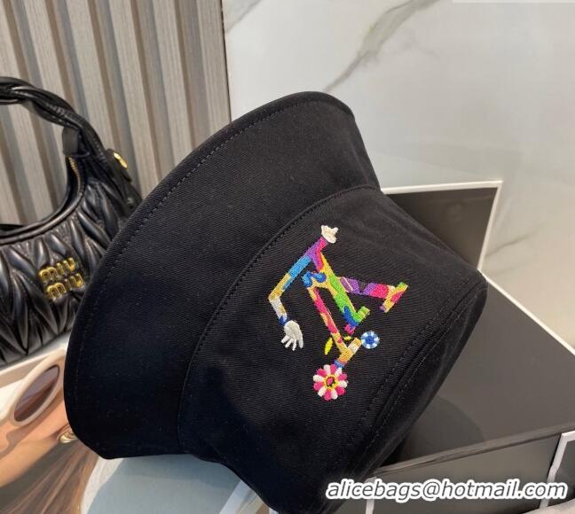 Best Quality Louis Vuitton LV x TM Canvas Reversible Bucket Hat 17123 Black 2025