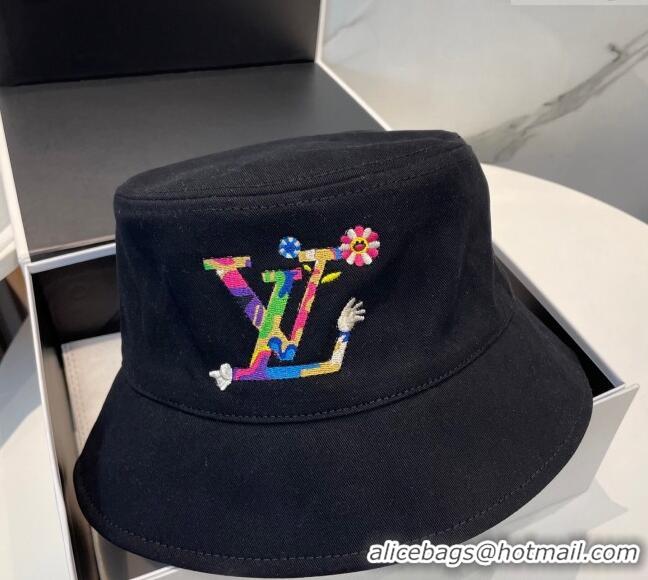 Best Quality Louis Vuitton LV x TM Canvas Reversible Bucket Hat 17123 Black 2025