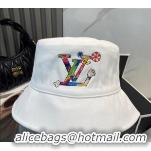 Inexpensive Louis Vuitton LV x TM Canvas Reversible Bucket Hat 17123 White 2025